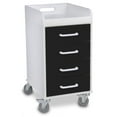 thumbnail image 3 of TrippNT 51087 Almond Polyethylene Compact 4 Drawer Locking Cart - 14 x 27 x 19 in., 3 of 7