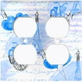 thumbnail image 3 of Metal Light Switch Plate Cover Romantic Paris  Eiffel Tower Letter Bicycle Blue PRS012, 3 of 13