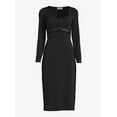 thumbnail image 5 of Sofia Jeans by Sofia Vergara Women's Long Sleeve Midi Dress with Lace Trim, 5 of 5