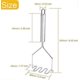 thumbnail image 2 of Potato Masher, Stainless Steel Potato Smasher Metal Wire Utensil for Bean, Avocado, Egg, Mini Mashed Potatoe, Banana (Wavy design, Silver)22.5*9cm, 2 of 5
