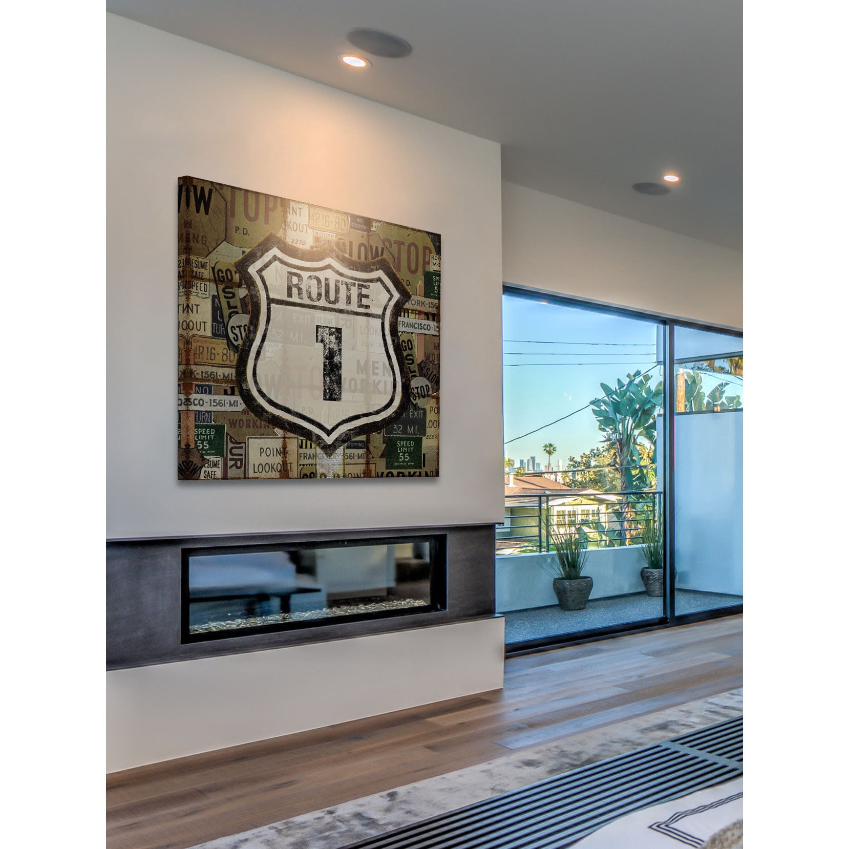 "Route 1" Painting Print on Canvas