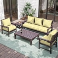 thumbnail image 7 of Kimunuk Outdoor Seat Cushion Set, 24" X 24" X 4" Water-Resistant & Fade-Resistant Patio Furniture Replacement Cushions with Handle and Straps for Sofa Chair, Light Yellow, 7 of 7