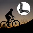 thumbnail image 3 of Puños de manillar de bicicleta de cuero artificial, anticonfort, funda de agarre para Blanco negro, 3 of 9