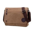thumbnail image 1 of Classic Messenger For Canvas Shoulder Daily Commuting Travelling College Flip Lid Design + Large Opening For Easy To Items At All Drawstring Backpack Draw Bag Sneaker Bag for Travel Mens Shoe Bag, 1 of 4