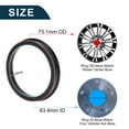 thumbnail image 3 of Unique Bargains Car Wheel Hub Centric Rings Durable Wheels Center Shaft Shock Absorbing Hubrings Black 2 Pcs Polycarbonate OD 75.1mm to ID 63.4 mm, 3 of 7