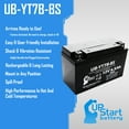 thumbnail image 6 of UpStart Battery Replacement 2002 Yamaha TTR250 250CC Factory Activated, Maintenance Free, Motorcycle Battery - 12V 6Ah, UB-YT7B-BS, 6 of 8