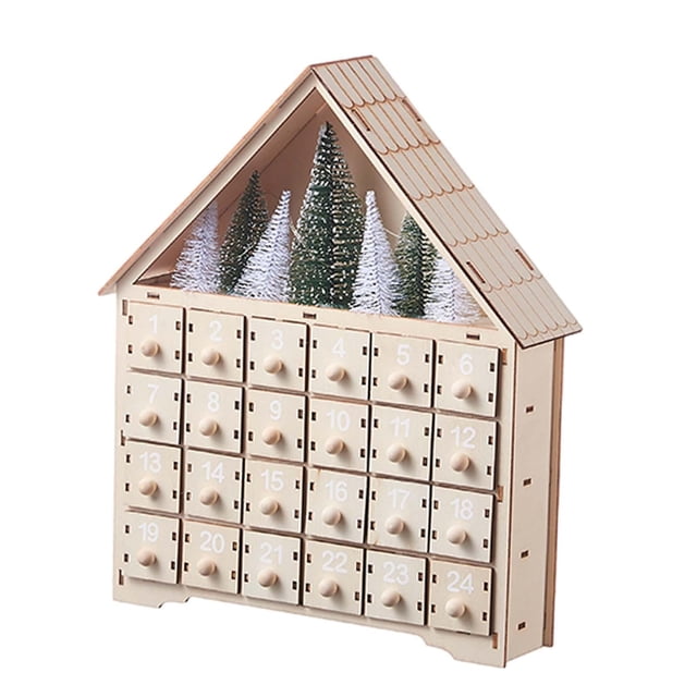 24 Day Advent Calendar Decorated Advent Calendar Drawers for Coffee Table