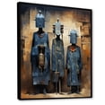 thumbnail image 2 of Designart "Tribes Dogon African Mali III" African Tribes Floater Framed Wall Decor, 2 of 7