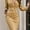 Apricot, variant on ZOELNIC Women's Deep V-Neck Blazer Dress Long Sleeve with Belt, Elegant Midi Work Dress, S