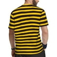 thumbnail image 2 of Rocae Bee Stripe for Men's Mesh Quick-Dry Short Sleeve Workout T-Shirt,Mens Crew Neck Tee Lightweight Soft Classic T Shirts Large, 2 of 9