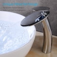 thumbnail image 2 of Wovier Chrome Waterfall Bathroom Sink Faucet with Supply Hose,Single Handle Single Hole Vessel Lavatory Faucet,Slanted Body Basin Mixer Tap Tall Body Commercial, 2 of 7