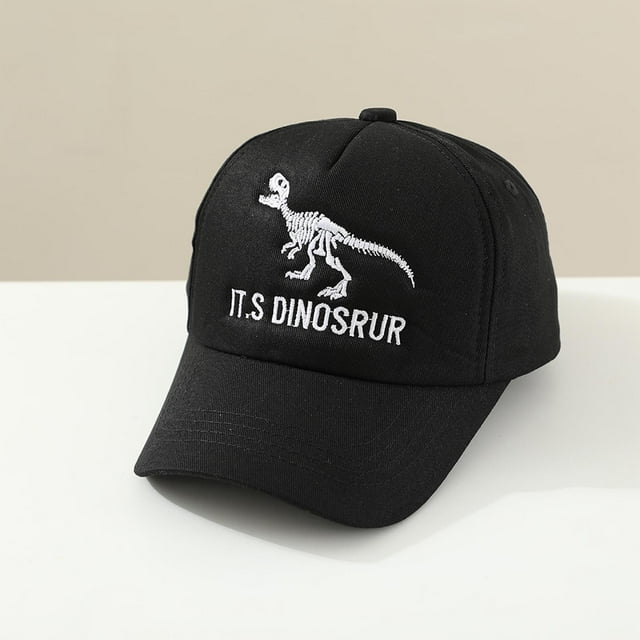 Kids Hats Baseball Cap Dinosaur Letter Embroidered Unisex Outdoor Sun Color Blocked for Children