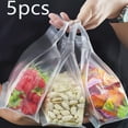 thumbnail image 1 of QJUHUNG 5 reusable silicone leak-proof food storage bags  kitchen organizer bags  food bags  travel storage containers Vacuum bags Sealed bags Refrigerator special storage bags  reusable, 1 of 7