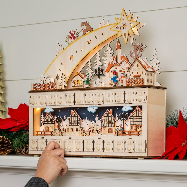 Best Choice Products Wooden Christmas Advent Calendar, Shooting