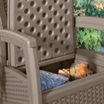 thumbnail image 4 of Suncast BMCC1800DT Chaise Club Design en Osier avec Rangement Elements, Taupe Foncée, 4 of 5