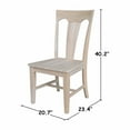 thumbnail image 5 of International Concepts Set of Two Solid Wood Elle Chairs in Unfinished, 5 of 9