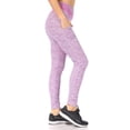 thumbnail image 2 of 7/8 High Waist Leggings With V Shape Contrast Waistband  Pockets - Lavender Space Dye, 2 of 5