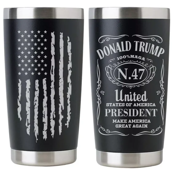 Trump 2024 President Tumbler 20 oz Stainless Steel 2 Sided Laser Engraved MAGA