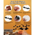 thumbnail image 6 of SUMMIT 60pcs Bats Decorations Outdoor Indoor, Halloween Party Supplies, 3D Bat Stickers for Wall Window Home Kitchen Scary Decor (4 Large Sizes, Black), 6 of 13
