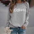 thumbnail image 2 of Gibobby Sudadera mujer Sudadera de Manga Larga con Cuello Redondo y Ajuste clásico Sudadera para Mujer(Gris,M), 2 of 5