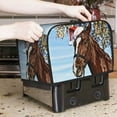 thumbnail image 7 of Sikiie Christmas Horse Toaster Covers 2 Slice Dustproof Toaster Cover Bread Machine Cover, Dustproof Cover - 11.4" x 7.5" x 7.9", 7 of 7
