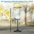 thumbnail image 5 of 10 ARC Cachet White Wine Glasses Set, 16 oz. - Wedding, Favors, Cheap, Sturdy - Black, 5 of 5