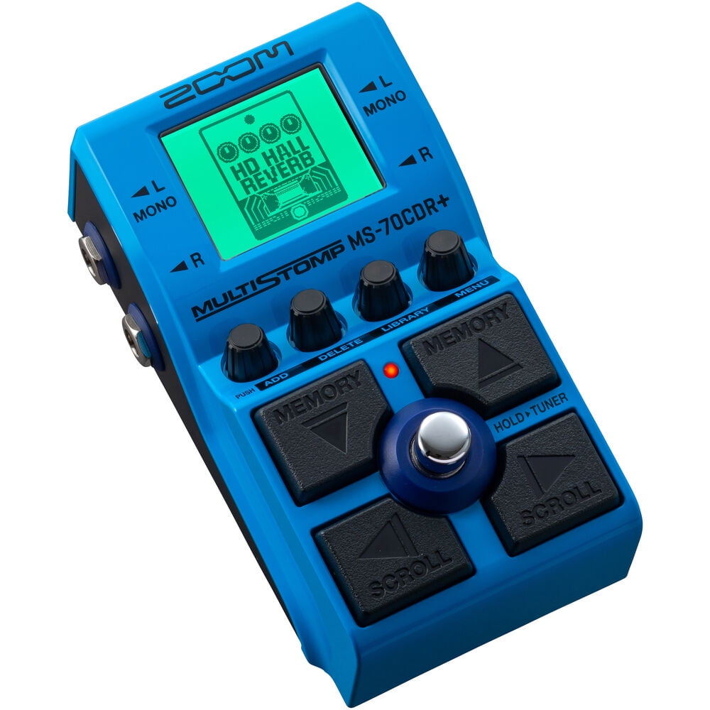 Zoom MS-70CDR+ MultiStomp Guitar Effects Pedal with Over 140 Effects Featuring Choruses, Delays, Reverbs, Stereo Effects Bundle 4xAA Battery With Charger + Cleaning kit + Wire Straps