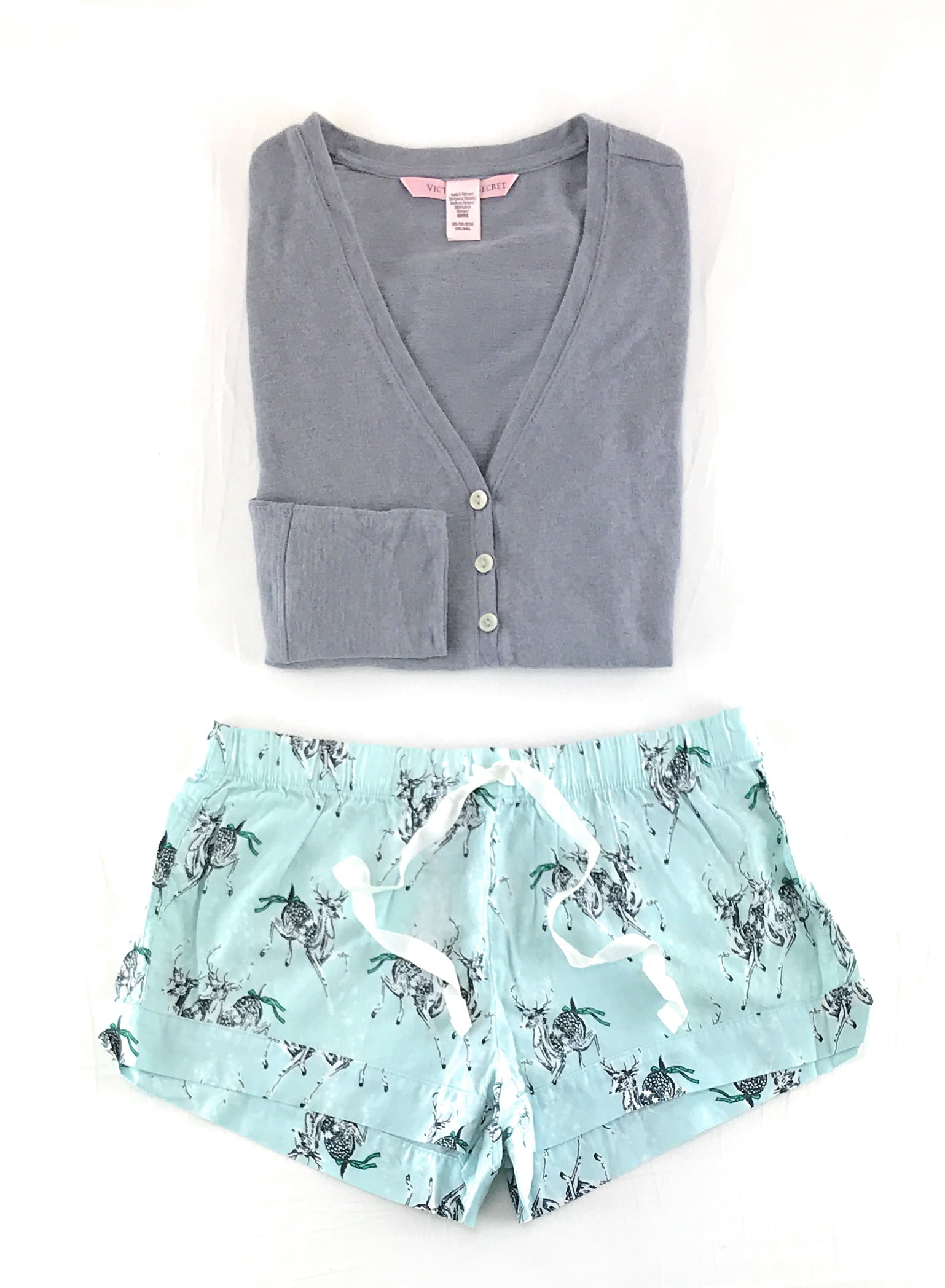 Henley Flannel Short Pajama Set 