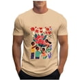 thumbnail image 2 of Tops para hombre, blusas y camisas de cuello redondo y manga corta para hombre, camisetas deportivas con estampados casuales para el Día de la Madre, blusas de cuello redondo y manga corta, blusas de, 2 of 5
