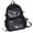 Black, variant on Japanese College Student Large Capacity Nylon Backpack Transparent Pin Display Itabag School Bag with Clear Pocket