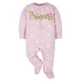 thumbnail image 3 of Gerber Baby Girl Sleep 'N Play Footed Pajamas, 2-Pack, 3 of 5