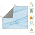 thumbnail image 2 of Uemuo Blue Marble Pattern Dish Drying Mat,16*18 inch Absorbent Dish Drainer Kitchen Counter,Large Size Dish Drying Pad for Countertops,Sinks,Draining Racks, 2 of 6