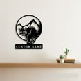 thumbnail image 2 of Craftnamesign Personalized Raccoon Mountain Metal Wall Art, Custom Raccoon Sign Decor, 2 of 5