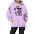 thumbnail image 2 of Womens Hoodie Long Sleeve Women Pullover Soft Hoodie Purple Hoodies for Women Women's Fall Fashion Women's Clothes, 2 of 3