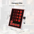 thumbnail image 4 of Temporizador digital de cocina de 4 canales con alarma, reloj y control de volumen, 4 of 4