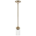 thumbnail image 2 of Nuvo Lighting Intersection 1 Light Mini Pendant Burnished Brass with Clear Glass - Burnished Brass, 2 of 4