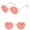 Red, variant on Round Jelly Sunglasses Transparent Ocean Sunglasses Vintage Sunglasses with Metal Frame Resin Lens and Universal Fit