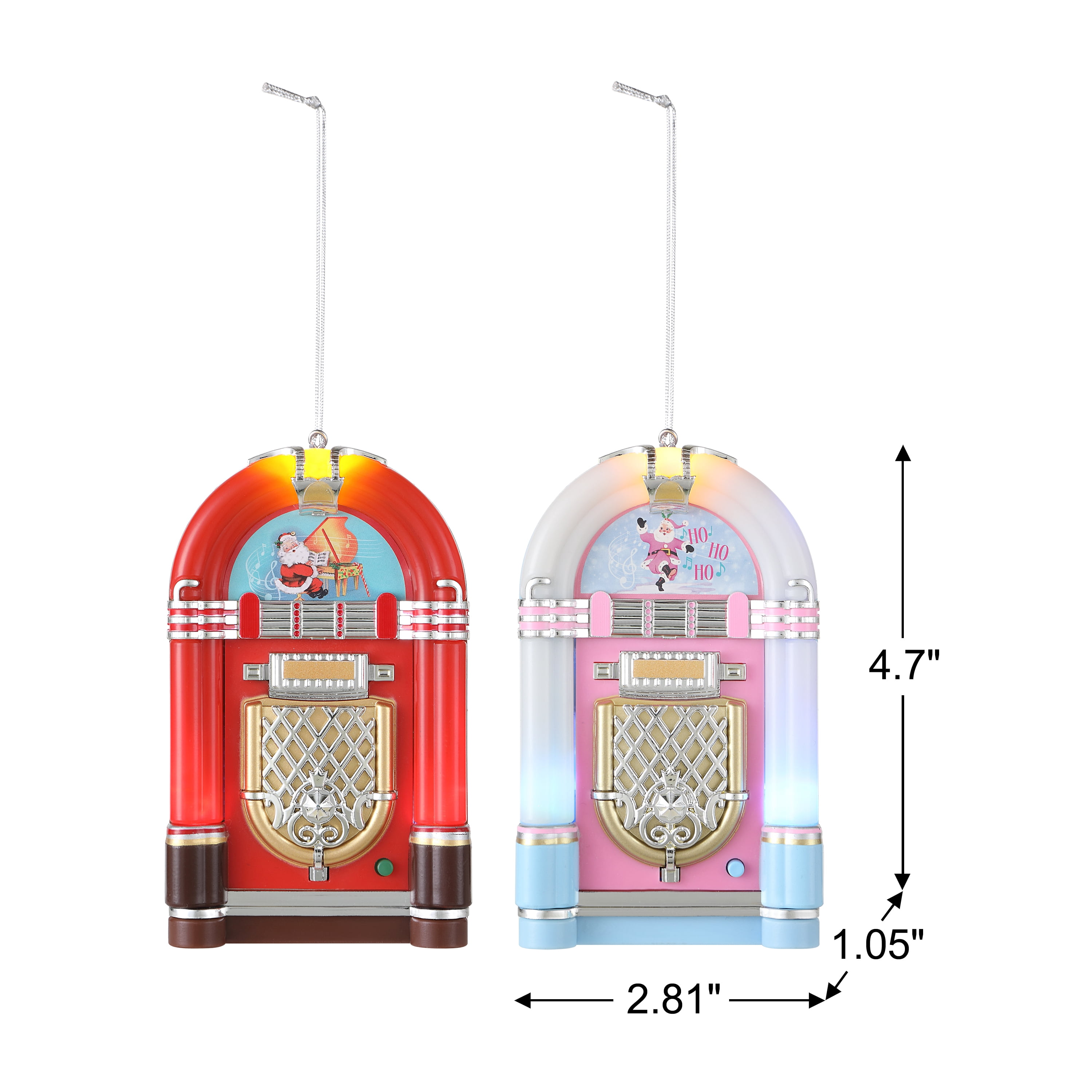 Mr. Christmas Mini Jukebox Ornament, Blue