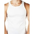 thumbnail image 4 of Men's 3 Pack White Ribbed Tank Tops A-Shirt Tank From American Casual, 4 of 4