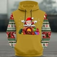thumbnail image 4 of Cavosen Christmas Comfortable Hoodie for Man Big and Tall Long Sleeve Loose Hoodie Santa Graphic Stretch Drawstring Sweatshirt Outdoor Tops, 4 of 5