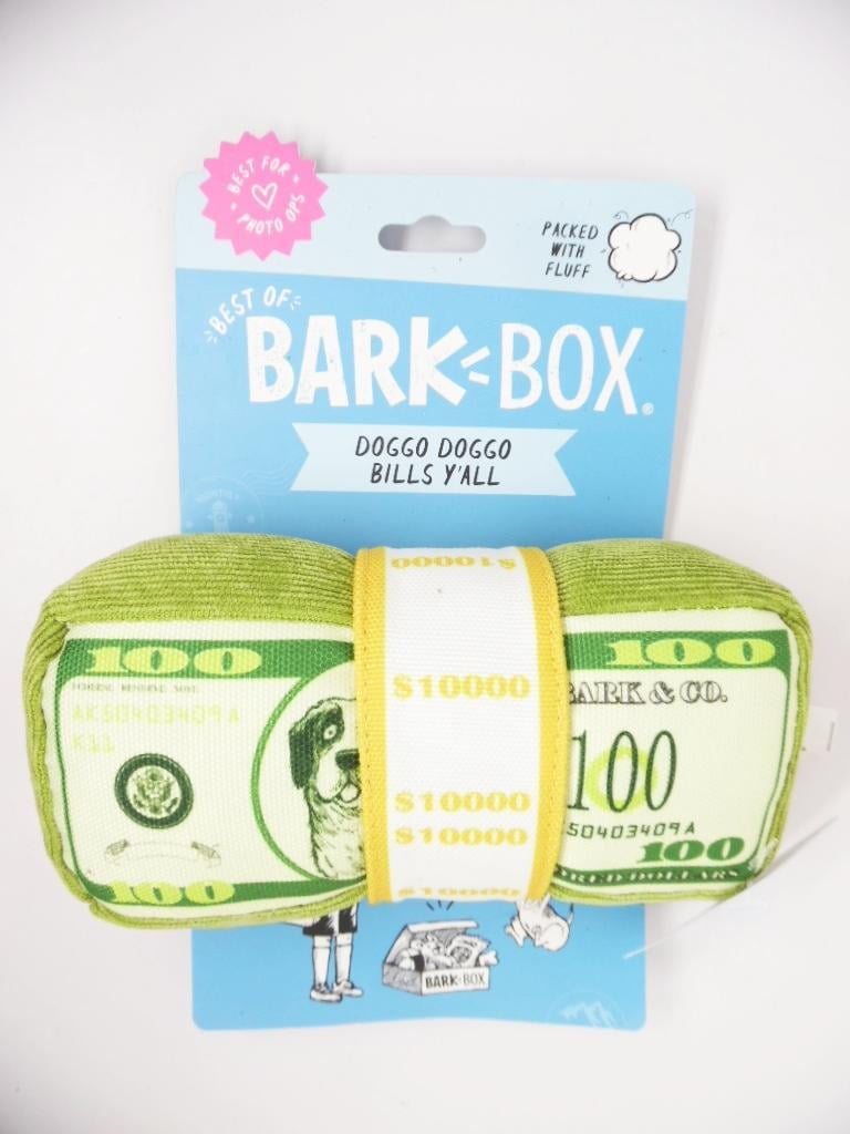 bark money stack doggo doggo bills dog toy