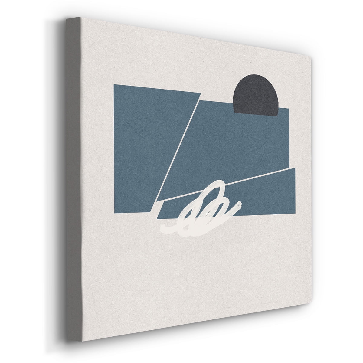 Wexford Home Blue Felt III-Premium Gallery Wrapped Canvas, 24" x 24" - Ready to Hang