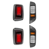 KFFKFF 12V Golf Cart Light Kit, LED Headlights and Taillights with Wiring Harness, Switch, Zip Ties, Durable ABS Housing, Bright Illumination, Water-Resistant and Dustproof, Compatible with Club Car