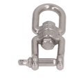thumbnail image 1 of Double Jaw Shackle, Professional Heavy Duty 304 Stainless Steel Rolling Shackle  Connector Device for Swing Climbing Rope, 1 of 8