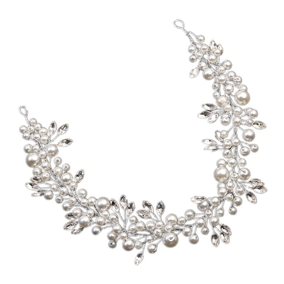 LOLIPPYY Curved Silver Headband Fancy Headbands for Women 1Pack