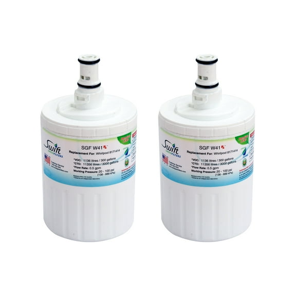 Swift Green Filters SGF-W41 Rx Compatible for EDR8D1,FILTER 8,NLC200 Refrigerator Water Filter 2Pack