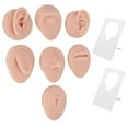 thumbnail image 2 of Soft Silicone Ear Model, Professional 1:1 Human Ear Mouth Nose Eye Tongue Navel Model Display Props 3D Teaching Tools  Fake Body  Practice Parts With Display Rack, 2 of 8