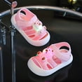 thumbnail image 3 of Dakaela 9M-5Y Kids Sandals Light up Bear Boys Girls Summer Water Shoes Non Slip Athletic Beach Casual Slides with Hook and Loop Pink, 3 of 5