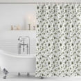 thumbnail image 4 of Sage Green Spring Floral Waterproof Fabric Shower Curtain,Summer Botanical Elegant Waterproof Fabric Shower Curtain for Bathroom Curtains Bathtubs Hotel Shower Curtains with 12 Hooks Stall 48x72in, 4 of 8