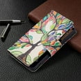thumbnail image 5 of Allytech Galaxy S22 Case with 9 Card Holders, PU Leather Folio Flip Kickstand Magnetic Snap Detachable Wrist Strap Anti-Scratch Wallet Case for Samsung Galaxy S22 6.1" 5G 2022, Colorful Tree, 5 of 5